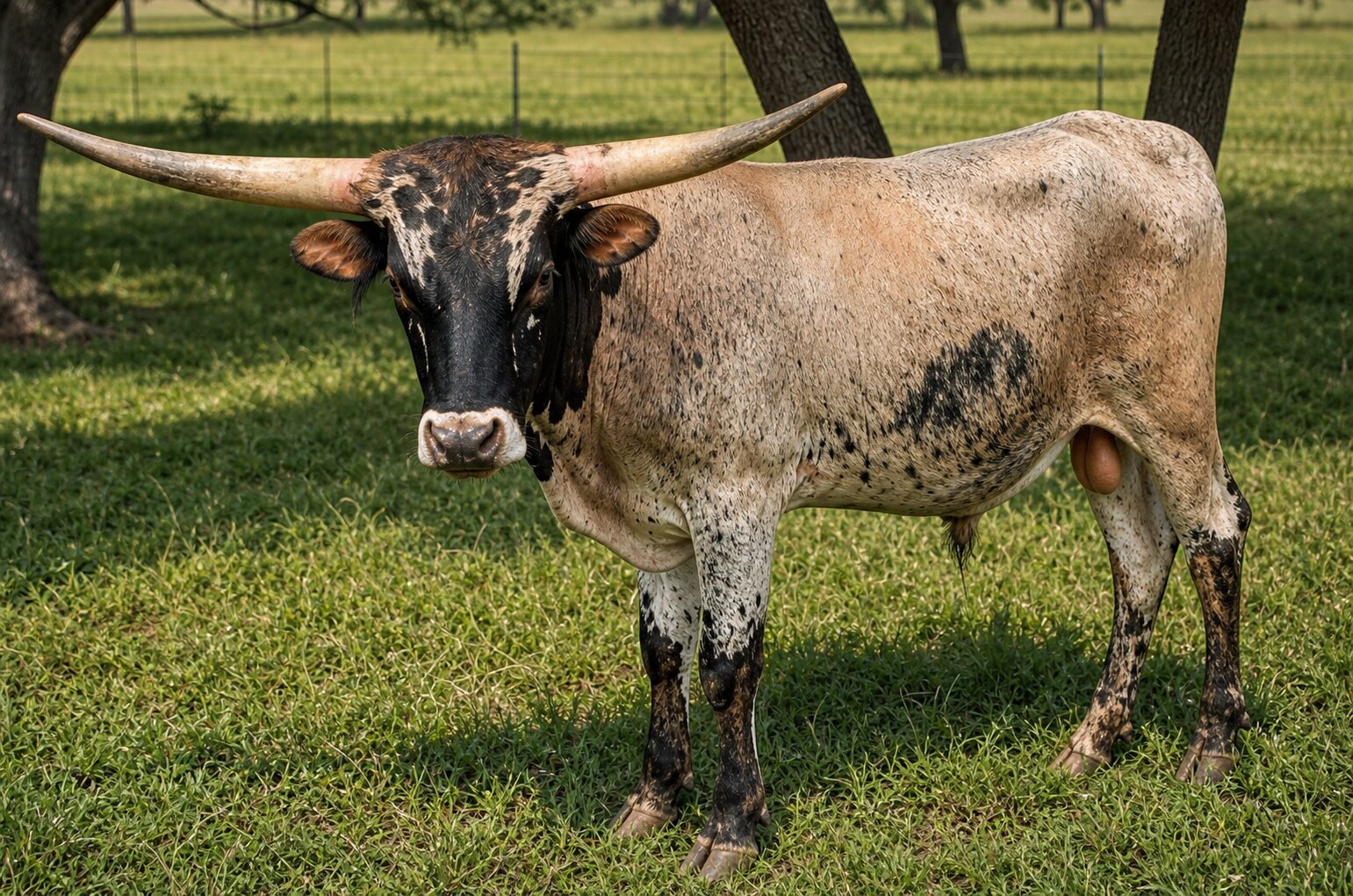 DHR Ghost Rider Texas Longhorn bull for sale at Dark Horse Ranch